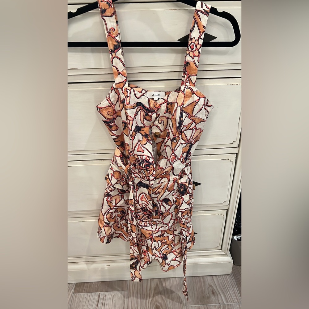ALC Romper. No flaws.beautiful floral print. Ties at waist.